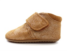 Pom Pom hjemmesko camel glitter